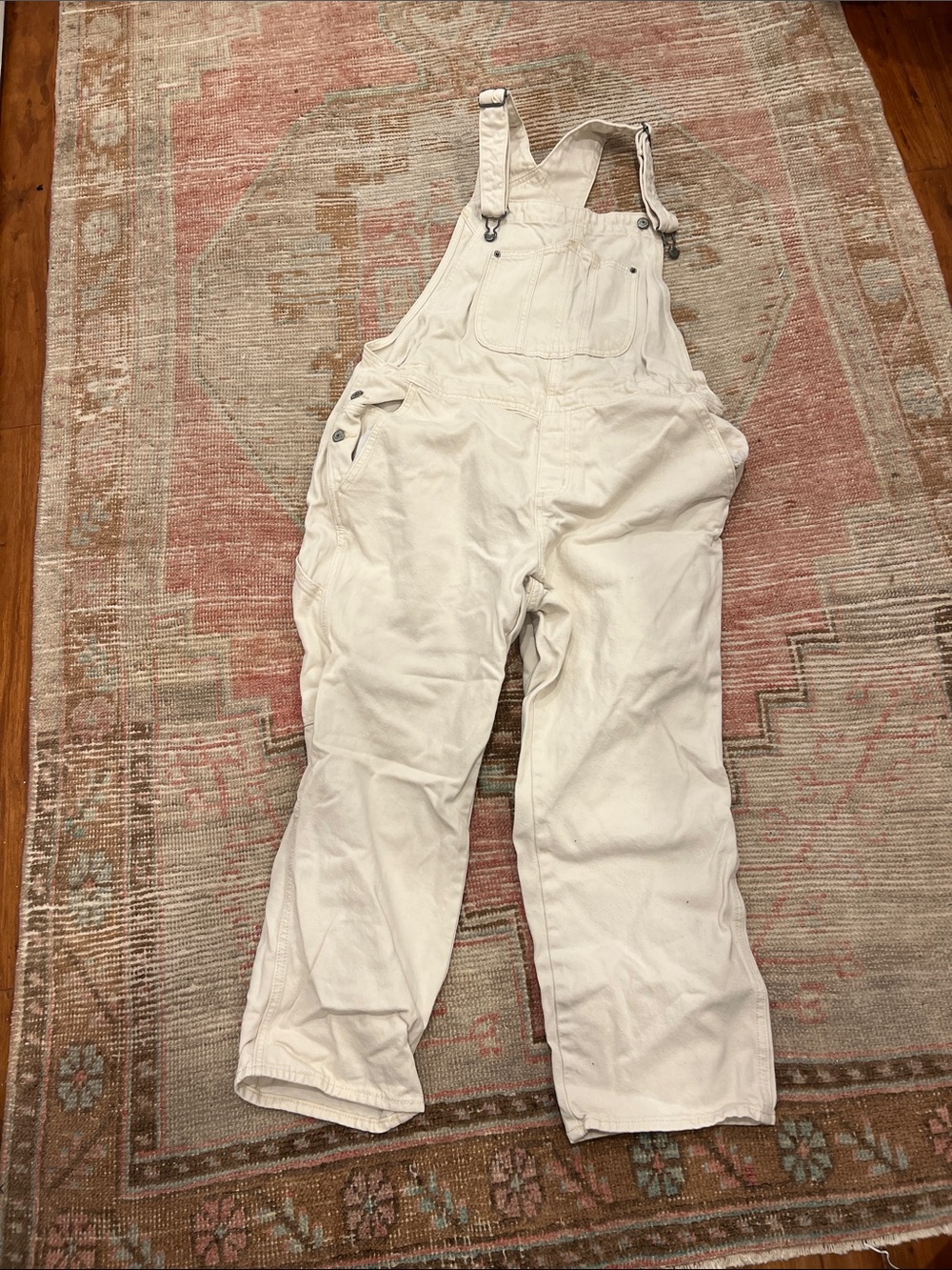 Old Navy Cream Cotton Overalls